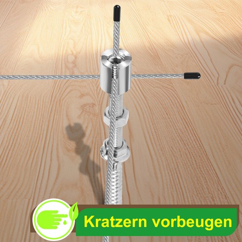 Rankhilfe Edelstahl Drahtseil Rankgitter Seilsystem Rankseilsystem Set 12M - Bild 9 von 10