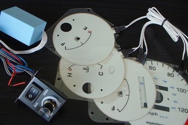 Medidores de brillo de cara blanca para Honda Civic DX 1996-2000 sin RPM AT automático Foto 4 de 4