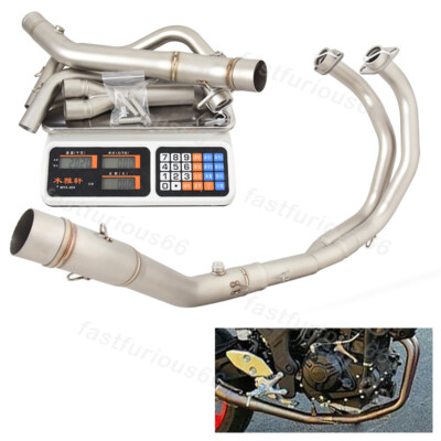 For Yamaha YZF-R3 R25 MT-03 MT-25 2016-2023 Exhaust Header Pipe Steel Link Tube