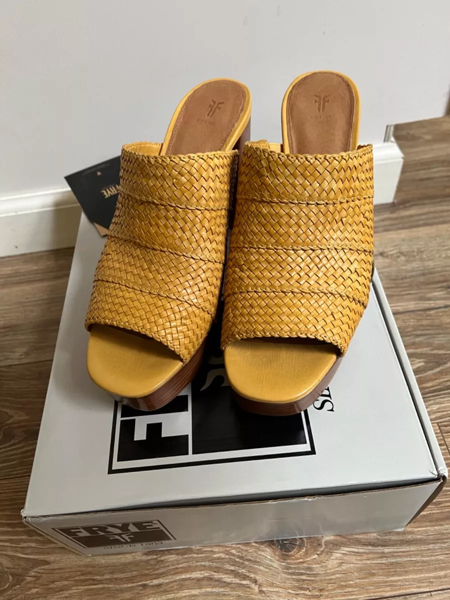 Frye katie woven best sale slide