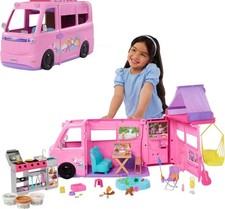 Barbie Dream Camper Playset with Roof Tent & Swing - HRJ78 BRAND NEW
