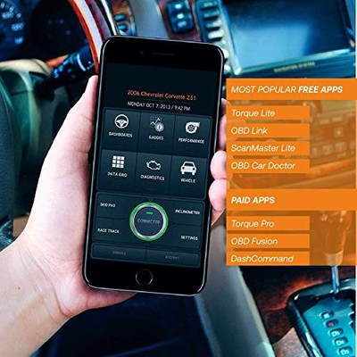 BLACK - KOBRA PRODUCTS OBD2 SCANNER & WIFI CAR CODE READER   CLEARS CHECK ENGINE
