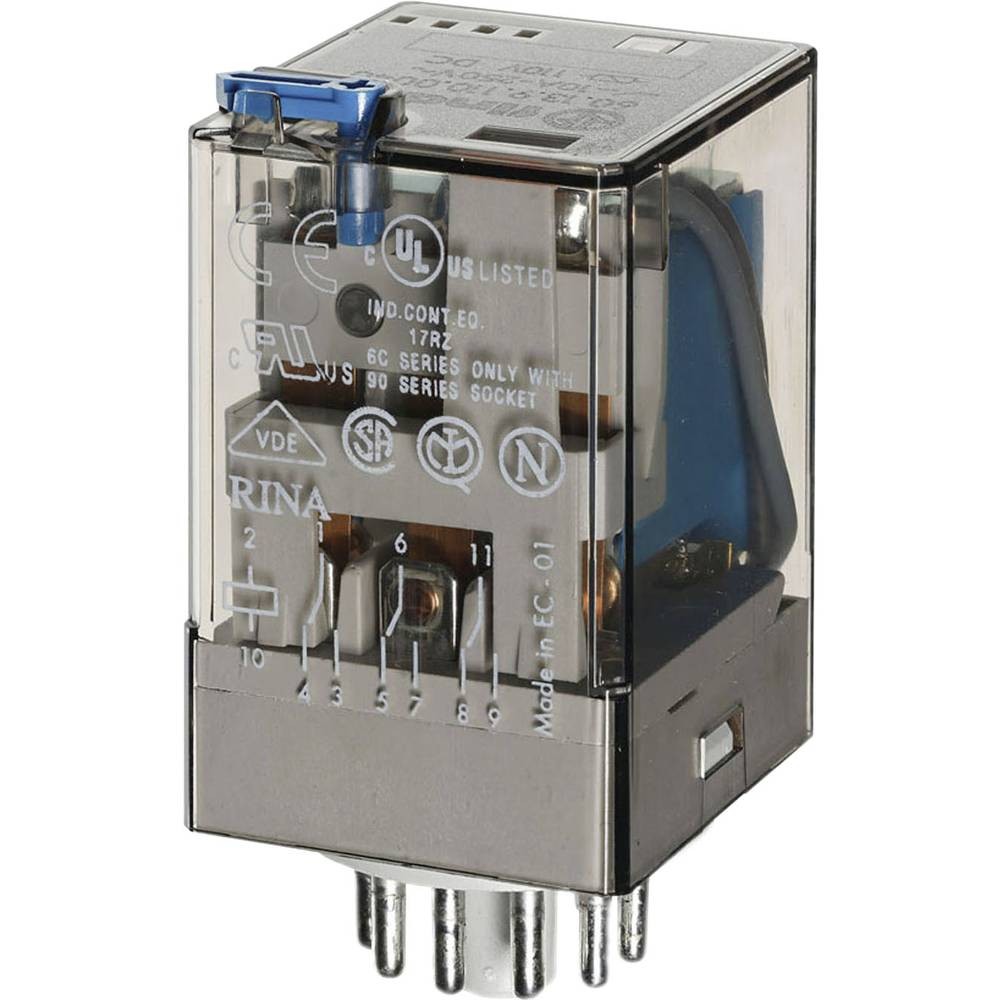 Relais Finder 60.13.9.012.0070 industriel 12V DC 10A à 3 inverseurs
