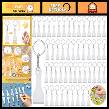 50 Pcs Scratcher Tool Keychain Scoop Plastic Scraper Lotto Ticket Gift Multi-Use