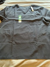 NWT ScrubStar Unisex V-Neck Core Essential Pewter Scrub Top Size XL 3