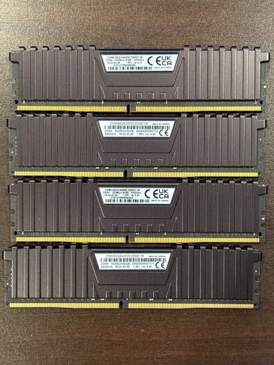 Corsair Vengeance LPX 64GB DDR4 DRAM 3200MHz C16 Memory Kit, Black
