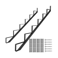 Steel Stair Riser 6 Step Stair Stringer Height 50in,MAX Load Capacity:500lb,2pcs