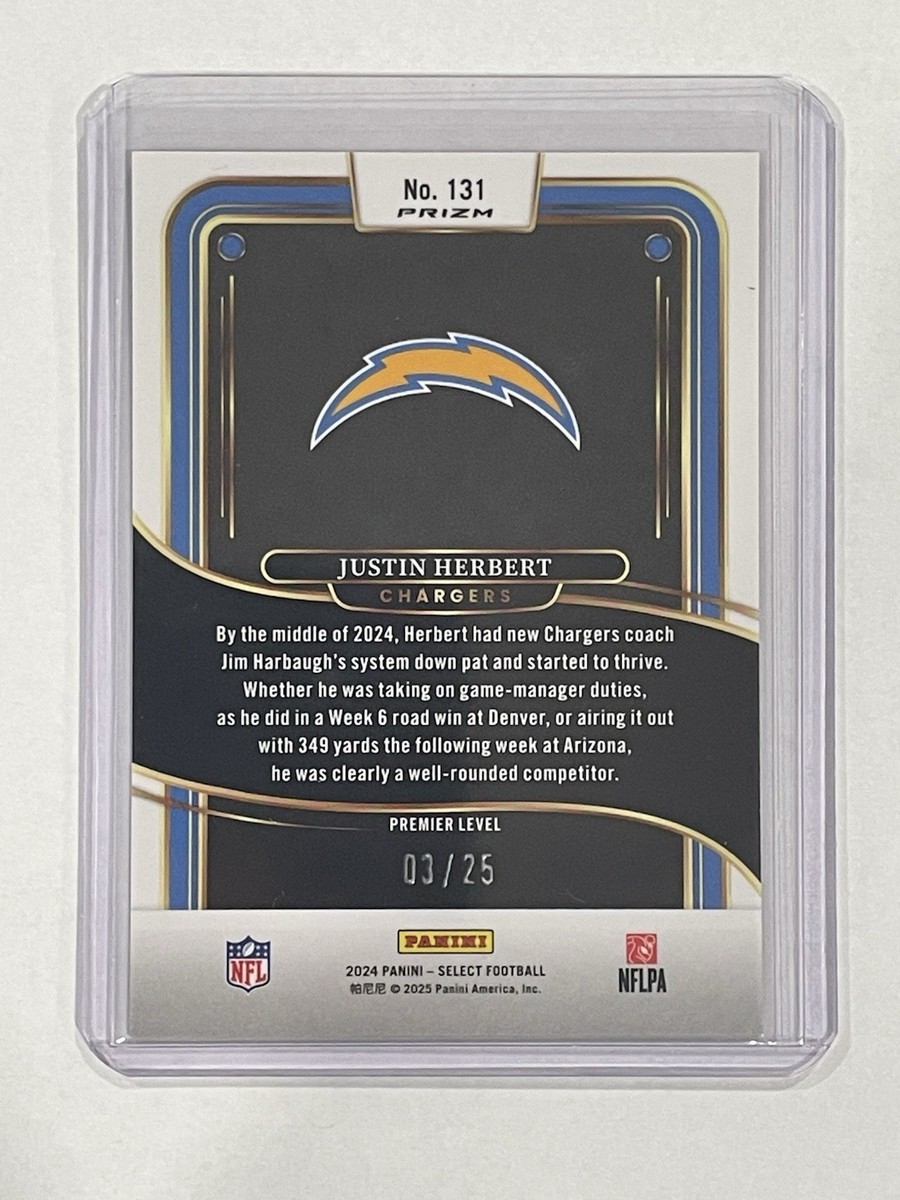 25枚限定 Panini ジャスティン・ハーバート PSA 8 Justin Herbert #8 Prices | 2024 Panini Zenith State of the