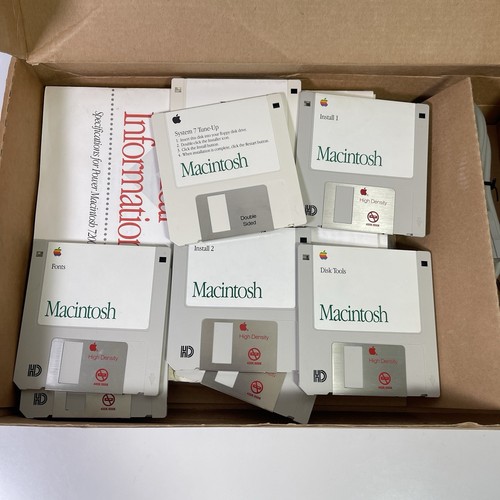 Macintosh Lc Ii 2 Accessory Kit With Disks Documents Microphone Etc APPLE Box - Afbeelding 4 van 14