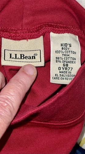 Boys LL Bean Red Mock Turtleneck Pullover Size 7 - 8 Small w Stretch - Picture 4 of 5