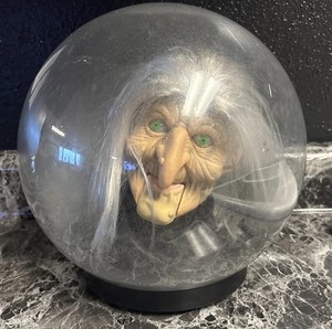 Gemmy Halloween Spirt Ball Witch Animated Lights Sound Tested works 