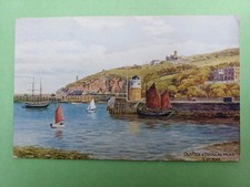 POST CARD SALMON AR QUINTON 1945 OLD PIER & DOUGLAS HEAD ISLE OF MAN,  ORIGINAL