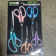 Heavy Duty Stainless Steel Scissors Set 5 PC, Multiple Sizes