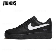 Supreme x Nike Air Force 1 Low Box Logo - Black White for Sale