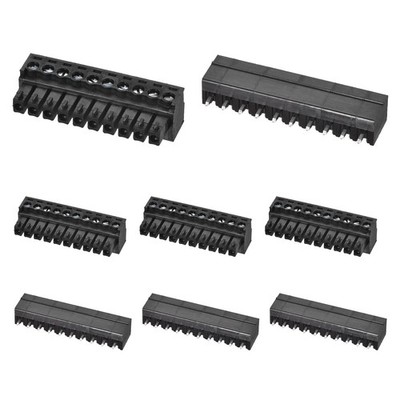 4Sets 10 Pin 3.81mm Pitch PCB Mount Pluggable Terminal Block Connector, Black