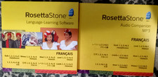 Rosetta Stone French / Francais Levels 1, 2,3,4 5 NO HEADSET only CDs MP3