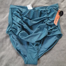 Shapermint High-Waisted Control Bikini Bottom XL Blue Shaping Swimwear New