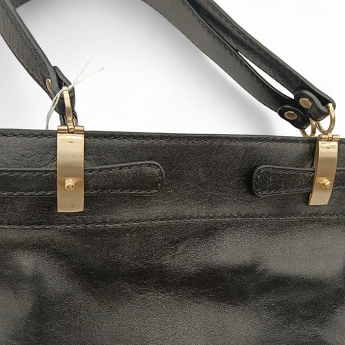 Reiss Handbag Size Large Black Leather Women's Top Handle Smart Work Preloved - Picture 4 of 24