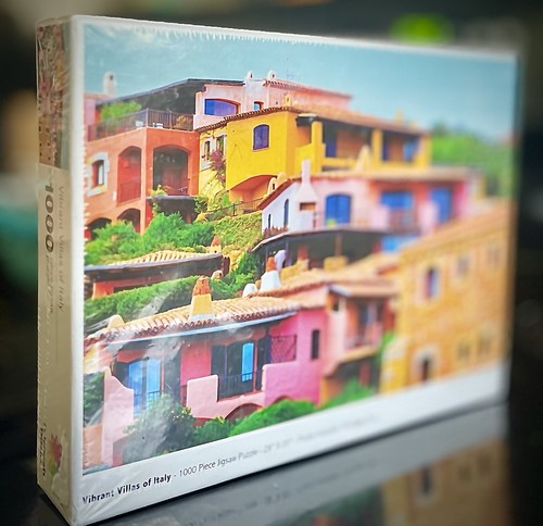 Vibrant Villas of Italy 1000 Pcs Puzzle ColorCraft Co. Sealed + Poster 28x 20 FS - Picture 2 of 6
