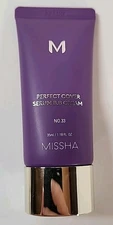 NEW Missha Perfect Cover Serum B.B Cream No. 33 Tan 1.18 fl oz 35 ml K-Beauty