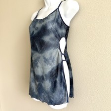 Vintage Fredericks Of Hollywood Sheer Lingerie Womens Large Blue Sparkle Fairy