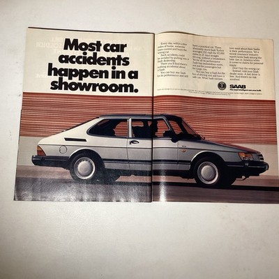 1989 Saab  2 Page Magazine Ad 