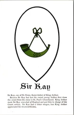 Sir Kay King Arthur's Hall Souvenir England UK Unposted Postcard D93