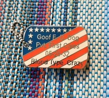2003 Goof E. D. Dog Pvt. First Class 5-25-32  Disney Fantasy Goofy Dog Tag Pin