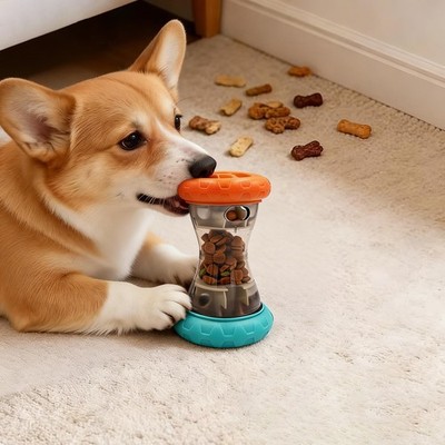 Dog Puzzle Feeder, Dog Food Dispenser Toy, Interactive Dog Roller Toy US Stock