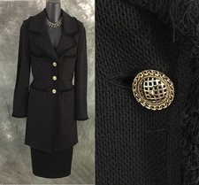 BEAUTIFUL St John jacket black fringe suit blazer size 6