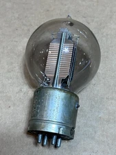 WESTERN ELECTRIC 216A TENNIS BALL GLOBE TUBE TIPPED GLASS METAL BASE MARCONI ERA