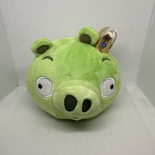 Angry Birds Green Pig King Golden Crown 5  Plush Toy Commonwealth No Sound