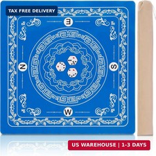 Mahjong Mat,3mm Waterproof Non-Slip Noise Pad with Carry Bag,