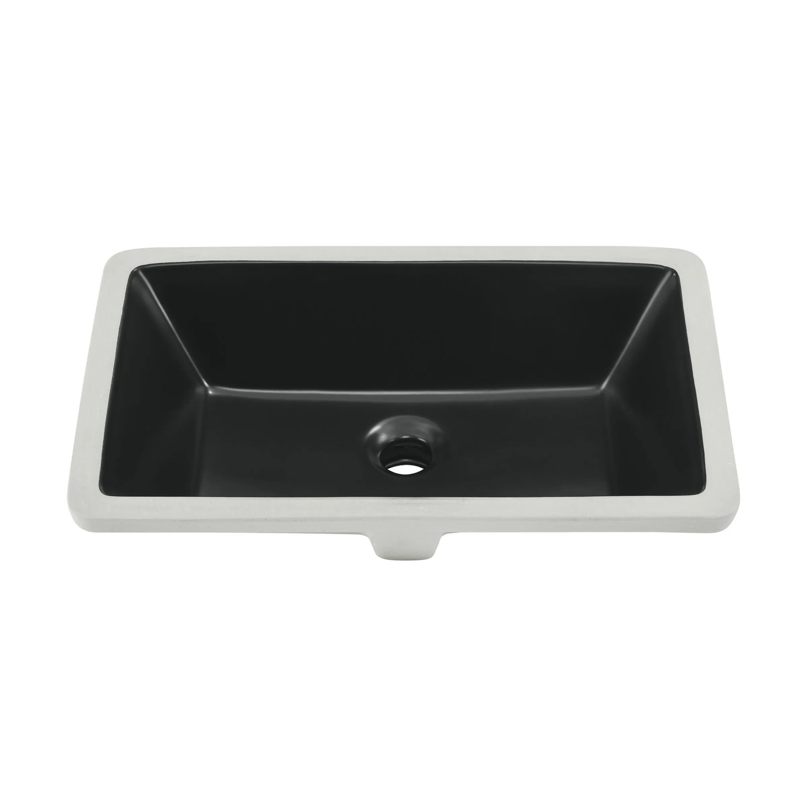 Voltaire 21 Inch Matte Black Rectangle Undermount Bathroom Sink