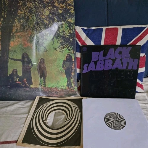 Black Sabbath UK 1st press Swirl 1971 Master of Reality + Poster 1Y2Y Ex Copy