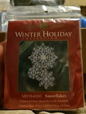 Mill Hill Winter Holiday Counted Glass Bead Kit Treasure Snowflakes MH18-0303