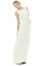 CEREMONY BY JOANNA AUGUST 'Tina' Tie Back Chiffon Gown Sz S