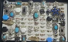 Vintage Estate & Modern Costume Jewelry 1lb Lot Mix Gold & Silver Tone, chunky,
