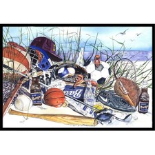 Carolines Treasures 1011JMAT 24 x 36 in. Sports on the Beach Indoor Or Outdoo...