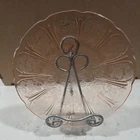 Vintage Pink Depression Glass Plate Jeannette Glass Company Cherry Blossom 9"