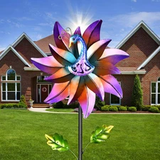 Decorative Garden Stakes Wind Spinners Outdoor Clearance Metal Yard Art Gifts fo