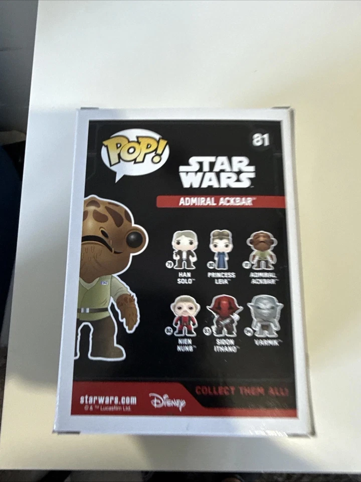 BNIB Funko Star Wars Admiral Ackbar 81 The Force Awakens Disney Vaulted - Image 4 of 4