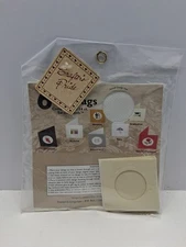 Crafter's Pride 6 Gift Tags Cross Stitch Ivory & White Vintage