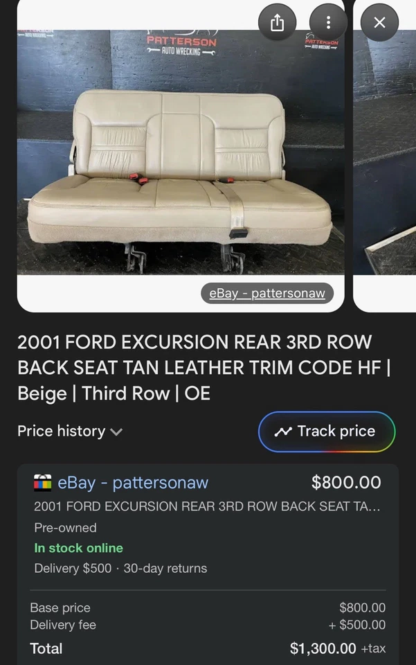 Ford Excursion 1997-2002 tercera fila de asientos excelente estado envío gratuito Foto 2 de 3