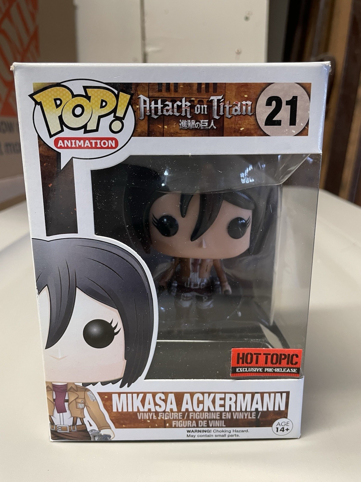 Funko Pop Vinilo Mikasa Ackerman Hot Topic Pre-lanzamiento Attack On Titan 21 Anime