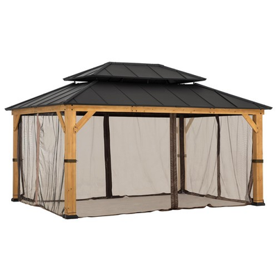 #ad Mosquito NettingWaterproof 4 Panel Screen Walls for 12 x 16 ft Gazebo Patio... $57.96