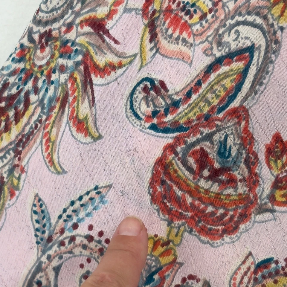 Vestido Midi Vintage Charlotte Russe MED Rosa Paisley Alça de Espaguete Anos 90 - Imagem 4 de 4