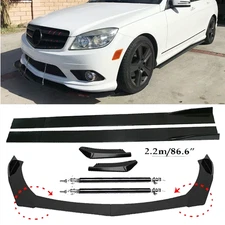 Front Bumper Lip Spoiler Splitter Car Body Rear For Mercedes-Benz C-Class C300