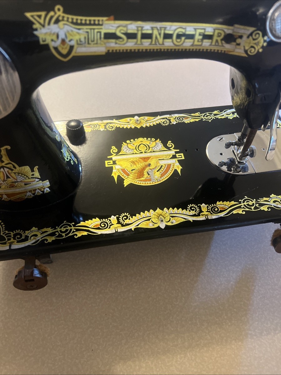 1929 Vintage Singer Sewing Machine With Spinx Decal | eBay