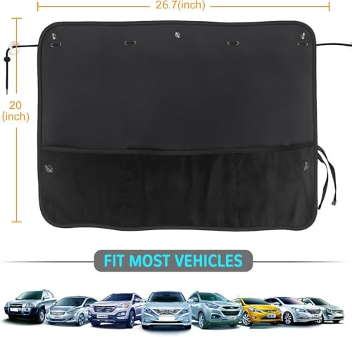 Auto Sonnenschutz Seitenscheibe, 2er Pack Verdunkelung Autofensterrollo für Baby Schwarz - 2 Stück - Bild 6 von 6